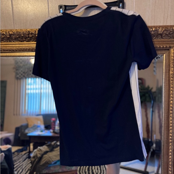 PINK Victoria's Secret Rays Striped Shirt - Blue and White - Picture 3 of 3